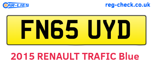 FN65UYD are the vehicle registration plates.