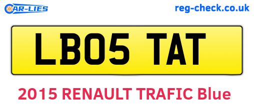 LB05TAT are the vehicle registration plates.