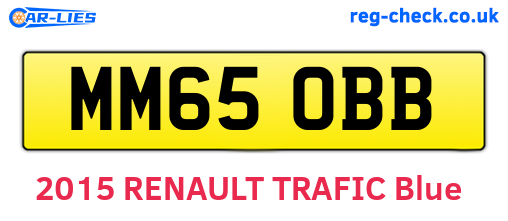MM65OBB are the vehicle registration plates.