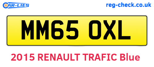 MM65OXL are the vehicle registration plates.