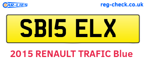 SB15ELX are the vehicle registration plates.
