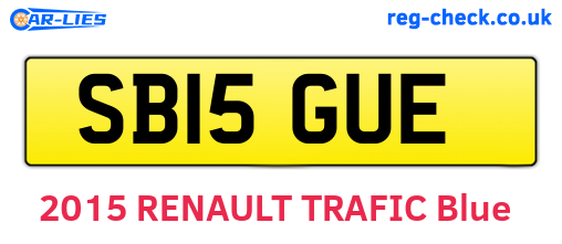SB15GUE are the vehicle registration plates.