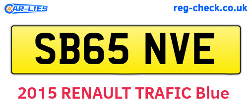 SB65NVE are the vehicle registration plates.