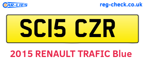 SC15CZR are the vehicle registration plates.