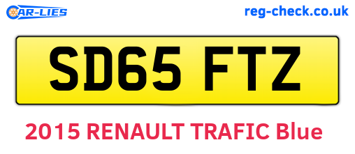 SD65FTZ are the vehicle registration plates.