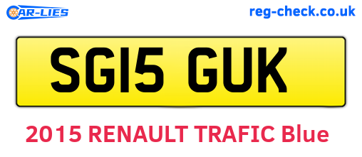 SG15GUK are the vehicle registration plates.