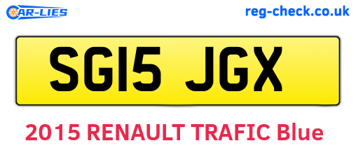 SG15JGX are the vehicle registration plates.