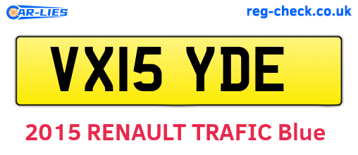 VX15YDE are the vehicle registration plates.