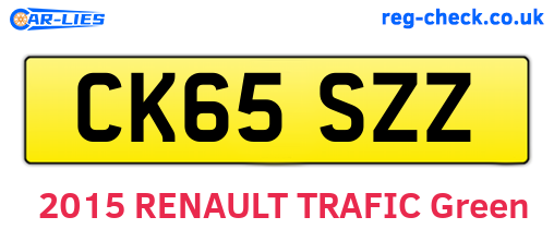 CK65SZZ are the vehicle registration plates.