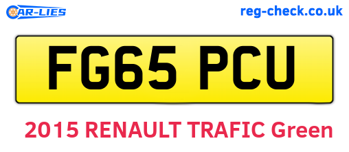 FG65PCU are the vehicle registration plates.