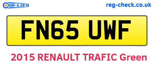 FN65UWF are the vehicle registration plates.