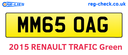 MM65OAG are the vehicle registration plates.