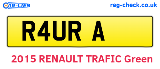 R4URA are the vehicle registration plates.