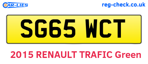 SG65WCT are the vehicle registration plates.