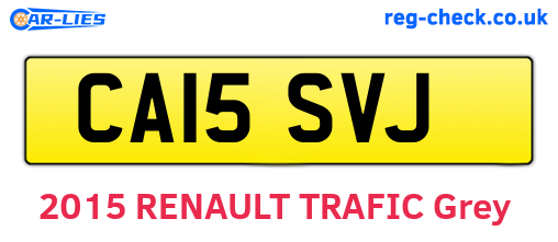 CA15SVJ are the vehicle registration plates.