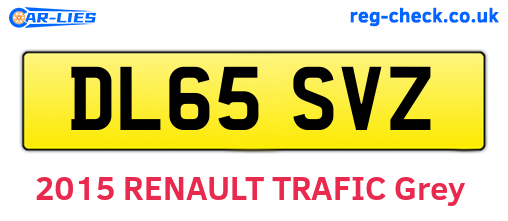 DL65SVZ are the vehicle registration plates.