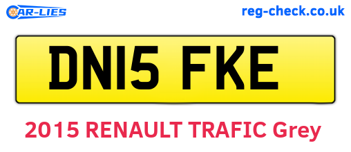 DN15FKE are the vehicle registration plates.