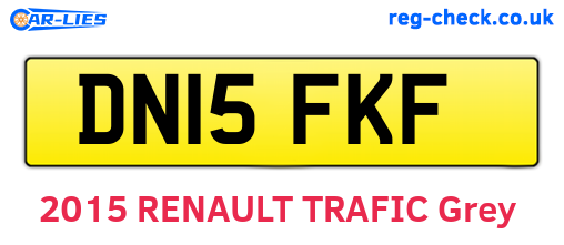 DN15FKF are the vehicle registration plates.