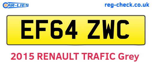 EF64ZWC are the vehicle registration plates.