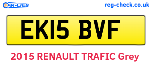 EK15BVF are the vehicle registration plates.