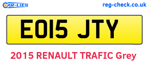 EO15JTY are the vehicle registration plates.