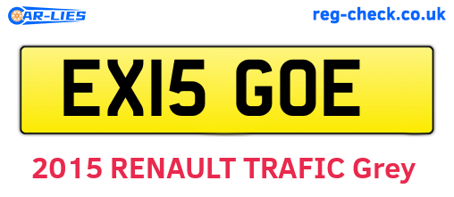 EX15GOE are the vehicle registration plates.