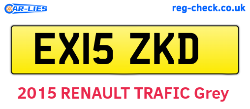 EX15ZKD are the vehicle registration plates.