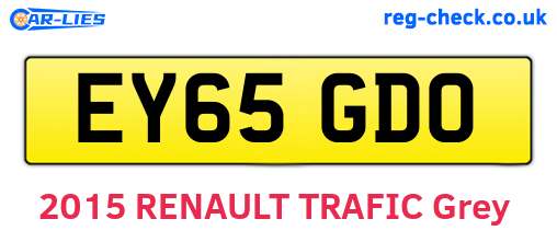 EY65GDO are the vehicle registration plates.