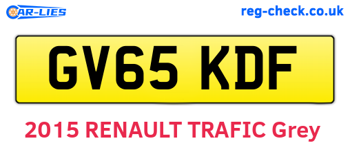 GV65KDF are the vehicle registration plates.