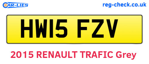 HW15FZV are the vehicle registration plates.