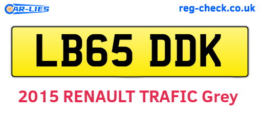 LB65DDK are the vehicle registration plates.