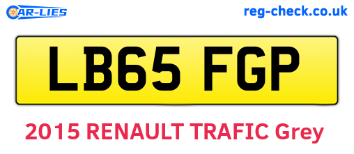LB65FGP are the vehicle registration plates.