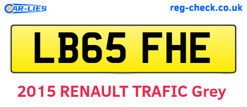 LB65FHE are the vehicle registration plates.