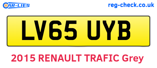 LV65UYB are the vehicle registration plates.