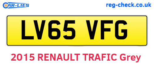 LV65VFG are the vehicle registration plates.