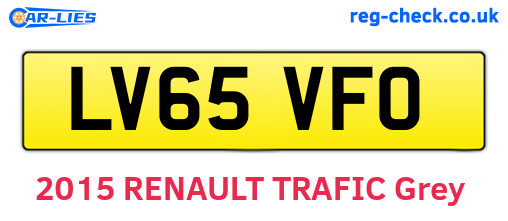 LV65VFO are the vehicle registration plates.