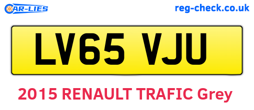 LV65VJU are the vehicle registration plates.