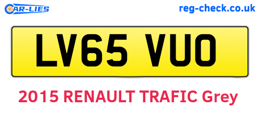 LV65VUO are the vehicle registration plates.