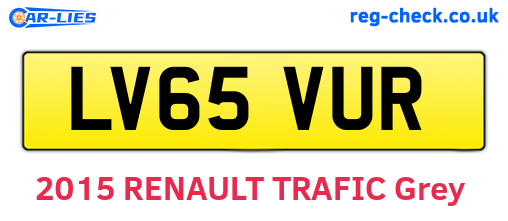 LV65VUR are the vehicle registration plates.
