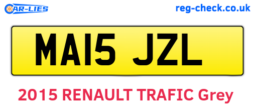 MA15JZL are the vehicle registration plates.