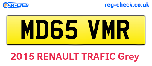 MD65VMR are the vehicle registration plates.