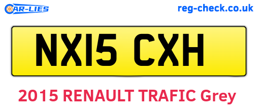 NX15CXH are the vehicle registration plates.