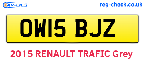OW15BJZ are the vehicle registration plates.