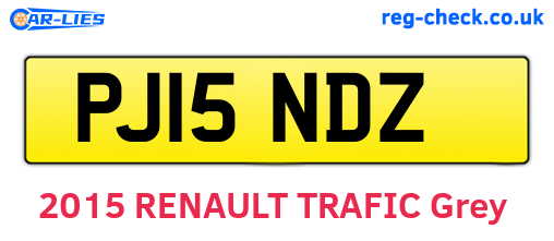 PJ15NDZ are the vehicle registration plates.