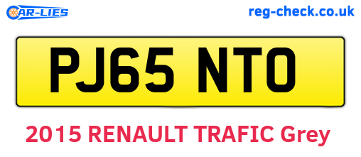PJ65NTO are the vehicle registration plates.