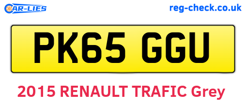 PK65GGU are the vehicle registration plates.