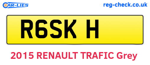 R6SKH are the vehicle registration plates.
