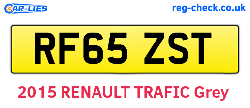 RF65ZST are the vehicle registration plates.