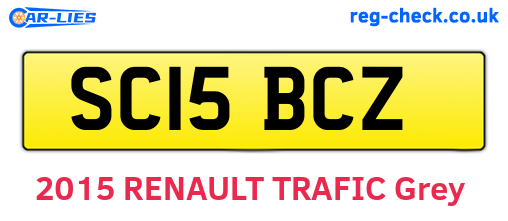 SC15BCZ are the vehicle registration plates.