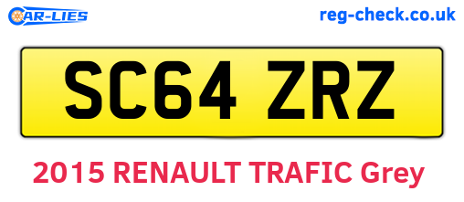 SC64ZRZ are the vehicle registration plates.